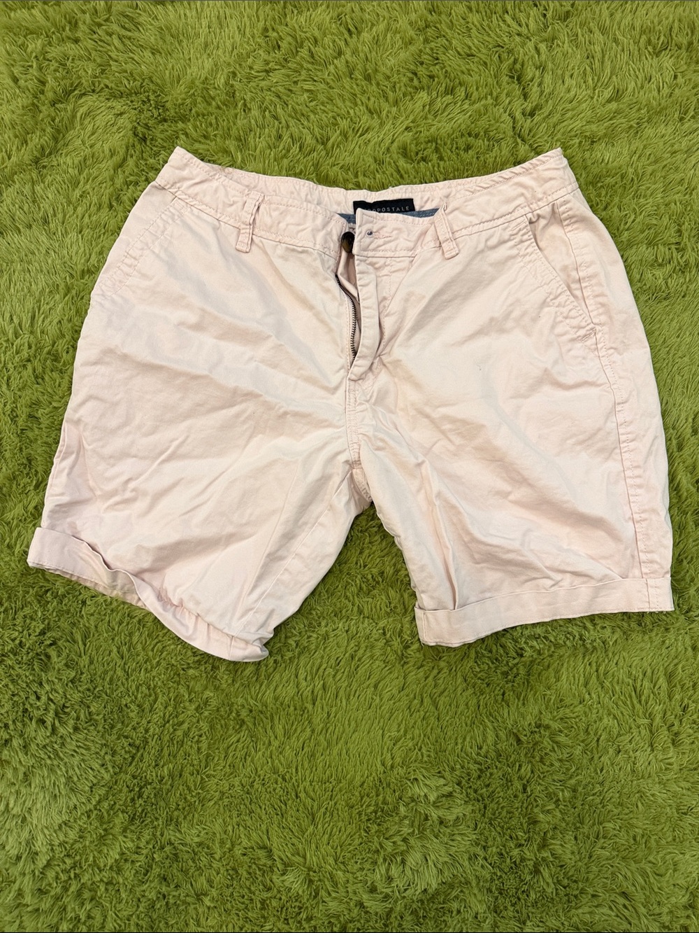 Aeropostale Light Pink Men’s Cotton Flat Front Shorts